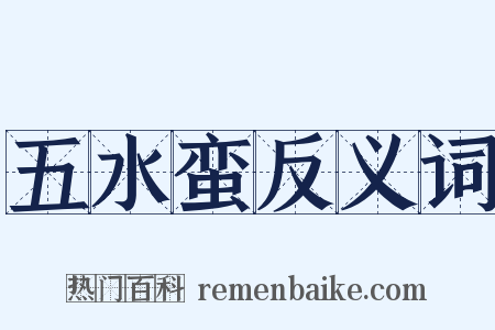 五水蛮反义词是什么意思的图片